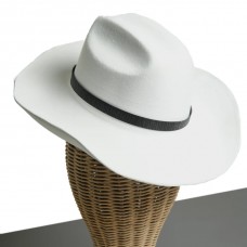 Cowboy Hat with Black Belt (White)