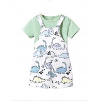 Baby Boy and Baby Girl, Kids Cotton Animal Print Romper