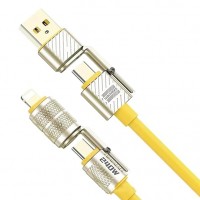  240W USB C Cable 4 in 1 USB C Fast Charging Cable 1.5m Silicone Multi Charging Cable Zinc Alloy Metal Connectors Design Fast Charging Cable Universal Charging Cable for Phone, Tablet