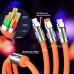 3 in 1 Multiple Charging Cables for Multiple Devices Charging Cable (1 Pc, Orange)